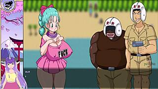 Bulma's big tits get licked!