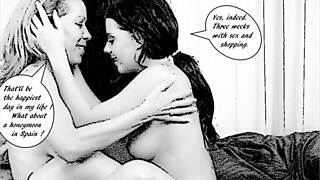 Imogene Seduced By The Widow In Hentai Cartoon Anime Scene With Softcore Elements