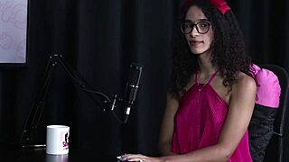 safada reveals her blowjob skills after bragging about riding cock in red sheer lingerie