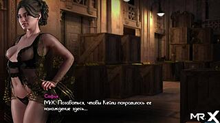 Treasureofnadia features ebony tongue action in hentai-style scene