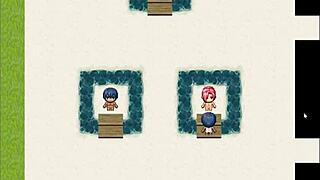 tanned girl natsuki in hentai game episode 41 with pregnant ending breeding all men