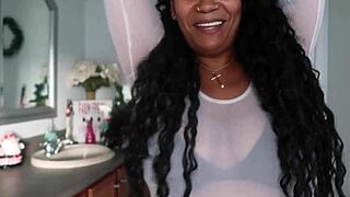 Horny Ebony Latina Babe Bent Over Giving Joi Instructions With Big Tits And Ass