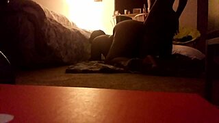 In the hood, big ass juicy brown chick sucks cock then gets fucked doggystyle at home with group