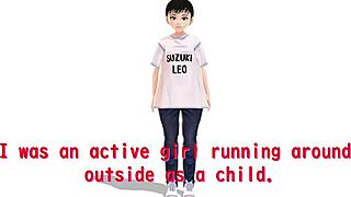 In this anime, the girl tries STRETCH YOGA for exercise