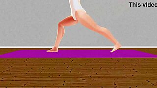 In this anime, the girl tries STRETCH YOGA for exercise