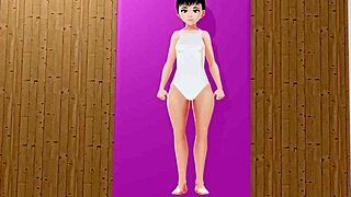 In this anime, the girl tries STRETCH YOGA for exercise