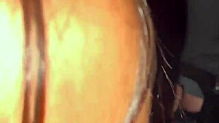 Oh, my cuckold is watching me cum on another dick at the gloryhole bar, condom burst!