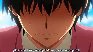 Maids with big chests in Jikan episode 3 with Spanish subtitles