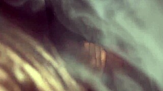 Oh, my cuckold is watching me cum on another dick at the gloryhole bar, condom burst!