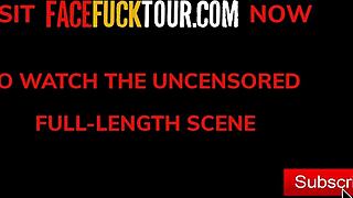 Face fuck tour with blonde pawg Amy Douxxx taking big dong deep! 😈 So rough!