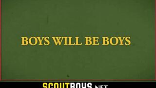 Enormous cock stuffs twink boys raw