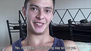 so this straight guy needed cash, ended up sucking cock in hardcore gay action.