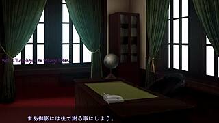 maid-san to boin game mikage scene with close-up pov blowjob on big cock 🍆