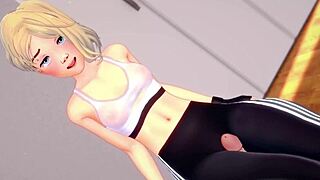 i just saw gwen stacy all wet after workout craving a hard fuck in adult hentai version