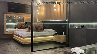 Brunette rides to orgasm on big natural tits