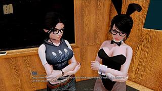 Harem Hotel 418: Cute Fat Anime Girl in Outfit with Big Tits