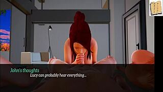 Redhead Deepthroats in Hentai Cartoon Anime