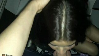 Mafer deepthroats my cock that horny stepsister 😈