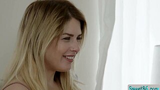 blonde lesbian stepsisters finally have naughty time