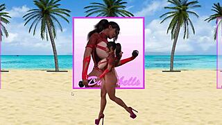 Let's Play Lacey's Workout with Big Tits and Toys