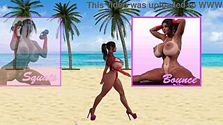 Let's Play Lacey's Workout with Big Tits and Toys