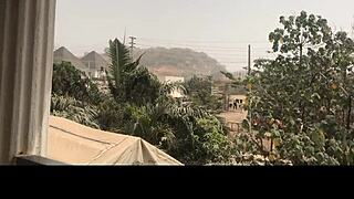 this chap at balcony, my friend read her first 😏