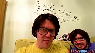 Amateur Tricks Nerd Into First Blowjob And Facial