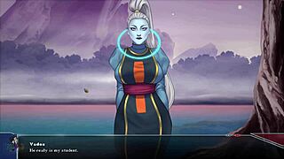 Bulma’s big boobs bounce during the Dragon Ball fighting game