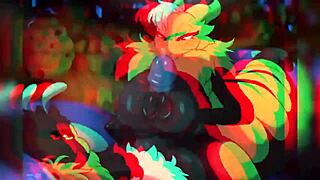 crazy furry hmv with wild big tit action!