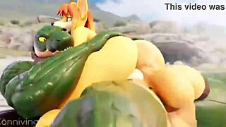 crazy furry hmv with wild big tit action!