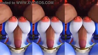 crazy furry hmv with wild big tit action!