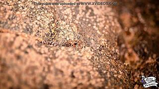 Young African Babe Masturbates To Powerful Squirting Orgasm On Beach