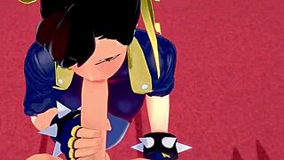 chun-li from street fighter gives a blowjob in fortnite pov