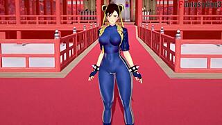 chun-li from street fighter gives a blowjob in fortnite pov