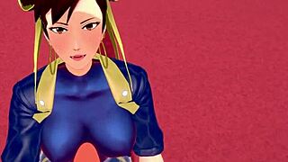 chun-li from street fighter gives a blowjob in fortnite pov
