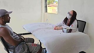 I exploded with lust fingering my sexy milf client's tiny cock