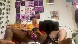 I played alone with my pussy, fingering and using dildo while looking in the mirror, oh god