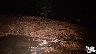 Young African Babe Masturbates To Powerful Squirting Orgasm On Beach