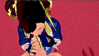 chun-li from street fighter gives a blowjob in fortnite pov