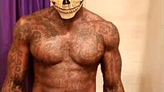 Hallelujah Johnson's big black cock worship and masturbation scene