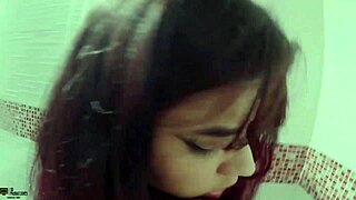 Follow my beautiful stepsister Mafer in the shower with pantyhose