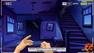 Intense halloween sex in the house with hentai cartoon anime characters fucking wildly.