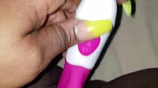 Look At This Wet Pussy! Toy Keeps Dying!