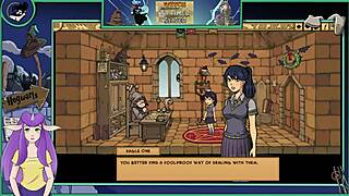 In witch trainer silver part 20, the sexy college teacher with big tits engages in hentai game