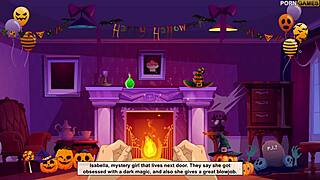 Intense halloween sex in the house with hentai cartoon anime characters fucking wildly.