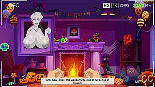 Intense halloween sex in the house with hentai cartoon anime characters fucking wildly.