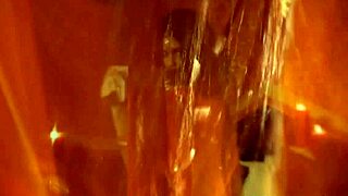 Pretty Asian woman gets into some hot water