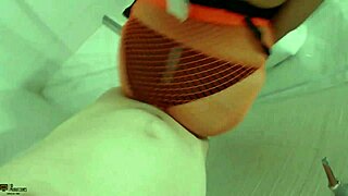 Follow my beautiful stepsister Mafer in the shower with pantyhose