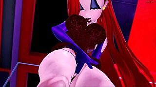Redhead Jessica Rabbit's solo pleasure in a hotel room