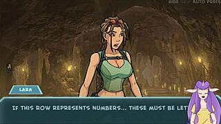 i give lara croft a blowjob with big tits and cumshot.